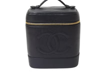 Load image into Gallery viewer, 極美品 CHANEL シャネル バニティ ハンドバッグ 3番台 キャビアスキン ココマーク ブラック ゴールド金具 中古 4b000143