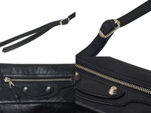 画像をギャラリービューアに読み込む, BALENCIAGA バレンシアガ ジャイアント エンベロープ クラッチバック 327079 レザー ブラック シルバー金具 美品 中古 4b001472