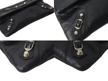 画像をギャラリービューアに読み込む, BALENCIAGA バレンシアガ ジャイアント エンベロープ クラッチバック 327079 レザー ブラック シルバー金具 美品 中古 4b001472