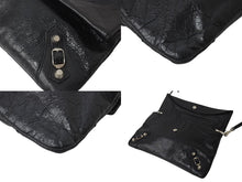画像をギャラリービューアに読み込む, BALENCIAGA バレンシアガ ジャイアント エンベロープ クラッチバック 327079 レザー ブラック シルバー金具 美品 中古 4b001472