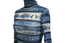 画像をギャラリービューアに読み込む, 極美品 Jean Paul GAULTIER SOLEIL ジャンポールゴルチェ ソレイユ パワーネット 長袖トップス KK J2 HW 0175 サイズS 総柄 中古 4b001604