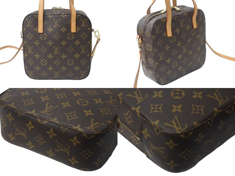 LOUIS VUITTON Monogram Spontini 2WAY handbag M47500 Brown Out of print Good condition Used 4b001696