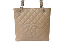 Load image into Gallery viewer, 極美品 CHANEL シャネル PST チェーントートバッグ A50994 キャビアスキン ココマーク 11番台 ベージュ シルバー金具 中古 4b000170