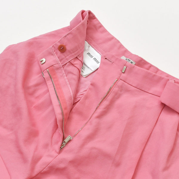 Very good condition MIUMIU shorts MP1540 size 38 pink silver metal fittings used 4a001756