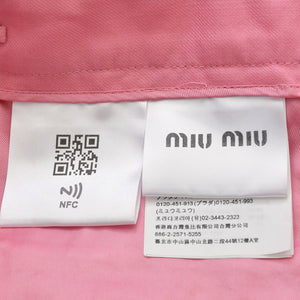 Very good condition MIUMIU shorts MP1540 size 38 pink silver metal fittings used 4a001756