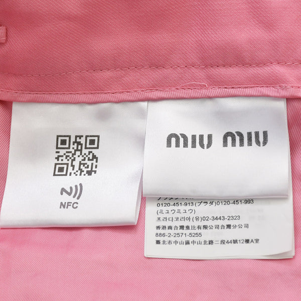 Very good condition MIUMIU shorts MP1540 size 38 pink silver metal fittings used 4a001756