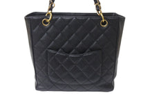 Load image into Gallery viewer, CHANEL シャネル PST チェーントートバッグ A50994 キャビアスキン ココマーク 8番台 ブラック ゴールド金具 美品 中古 4b000201
