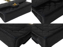 Load image into Gallery viewer, CHANEL シャネル マトラッセ23 Wフラップ Wチェーン ショルダーバッグ 0番台 ラムスキン ココマーク ブラック ゴールド金具 美品 中古 4b000202