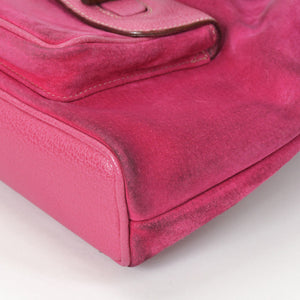 GUCCI Gucci Bamboo Mini Backpack Pink Pink Suede 003 Gold Hardware Vintage Good Condition Used 4a002500