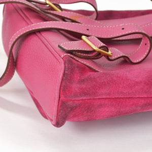 GUCCI Gucci Bamboo Mini Backpack Pink Pink Suede 003 Gold Hardware Vintage Good Condition Used 4a002500