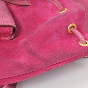 GUCCI Gucci Bamboo Mini Backpack Pink Pink Suede 003 Gold Hardware Vintage Good Condition Used 4a002500
