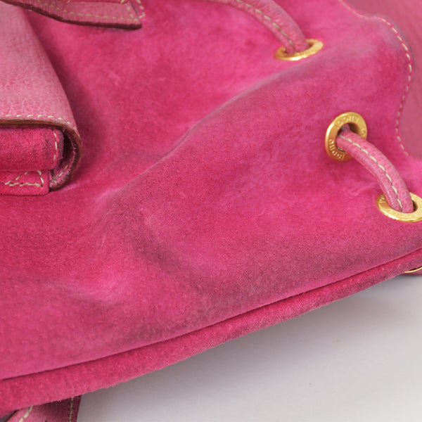 GUCCI Gucci Bamboo Mini Backpack Pink Pink Suede 003 Gold Hardware Vintage Good Condition Used 4a002500