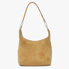 Load image into Gallery viewer, GUCCI グッチ スウェード製ワンショルダーバッグ 001 3814 キャメル ベージュ ホーボー スムースレザー シルバー金具 良品 中古 4a002501