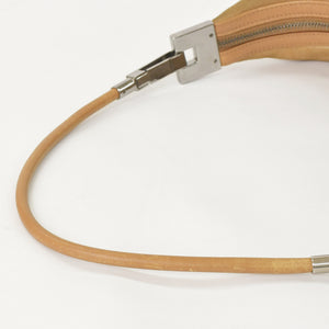 GUCCI グッチ スウェード製ワンショルダーバッグ 001 3814 キャメル ベージュ ホーボー スムースレザー シルバー金具 良品 中古 4a002501