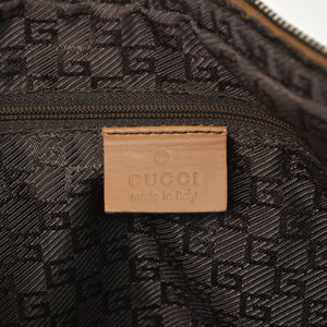 GUCCI グッチ スウェード製ワンショルダーバッグ 001 3814 キャメル ベージュ ホーボー スムースレザー シルバー金具 良品 中古 4a002501