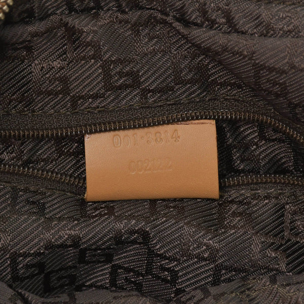 GUCCI グッチ スウェード製ワンショルダーバッグ 001 3814 キャメル ベージュ ホーボー スムースレザー シルバー金具 良品 中古 4a002501