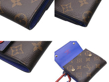 画像をギャラリービューアに読み込む, LOUIS VUITTON ルイヴィトン モノグラム タイガ コンパクトウォレット 三つ折り財布 M63041 ブラウン ブルー レッド 美品 中古 4b000032