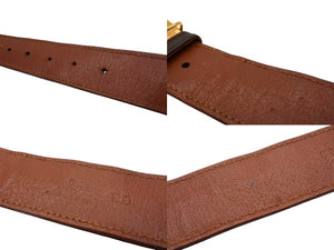 LOUIS VUITTON Suntulle Belt Monogram Size 80 M9271 PVC Brown Gold Hardware Good Condition Used 4b000034