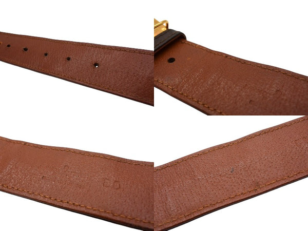 LOUIS VUITTON Suntulle Belt Monogram Size 80 M9271 PVC Brown Gold Hardware Good Condition Used 4b000034