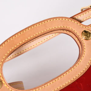 極美品 LOUIS VUITTON ルイヴィトン ロクスバリー ドライブ ハンドバッグ ワンショルダー M91987 モノグラムヴェルニ レッド ゴールド金具 中古 4a003477