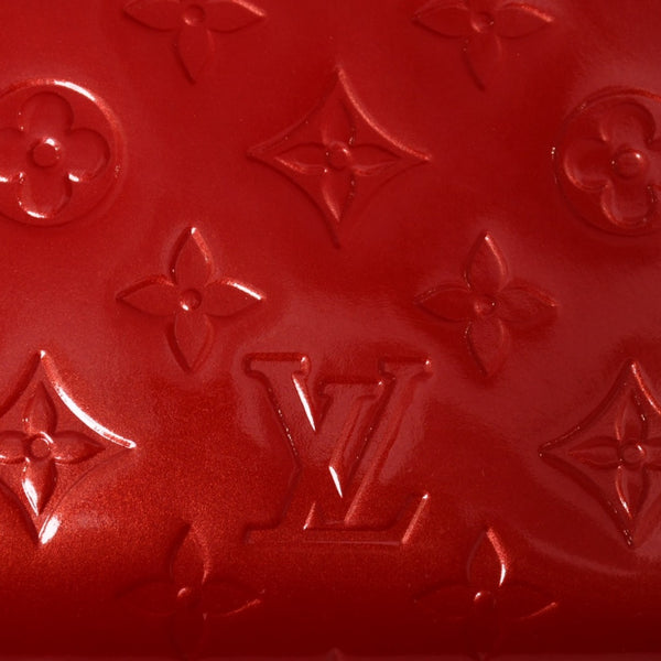 極美品 LOUIS VUITTON ルイヴィトン ロクスバリー ドライブ ハンドバッグ ワンショルダー M91987 モノグラムヴェルニ レッド ゴールド金具 中古 4a003477