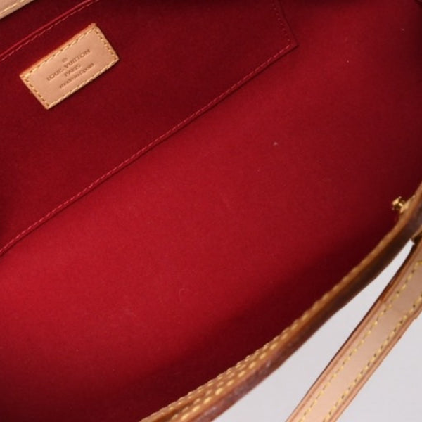 極美品 LOUIS VUITTON ルイヴィトン ロクスバリー ドライブ ハンドバッグ ワンショルダー M91987 モノグラムヴェルニ レッド ゴールド金具 中古 4a003477
