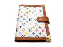 画像をギャラリービューアに読み込む, LOUIS VUITTON ルイヴィトン モノグラム マルチカラー アジェンダPM 手帳カバー R20896 PVC ヌメ革 村上隆 小物 ロゴ 良品 中古 4b000038