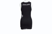 画像をギャラリービューアに読み込む, CHROME HEARTS クロムハーツ オールド サイドロゴ FUCKYOU ロングタンクトップ コットン ブラック サイズS 美品 中古 4b003822