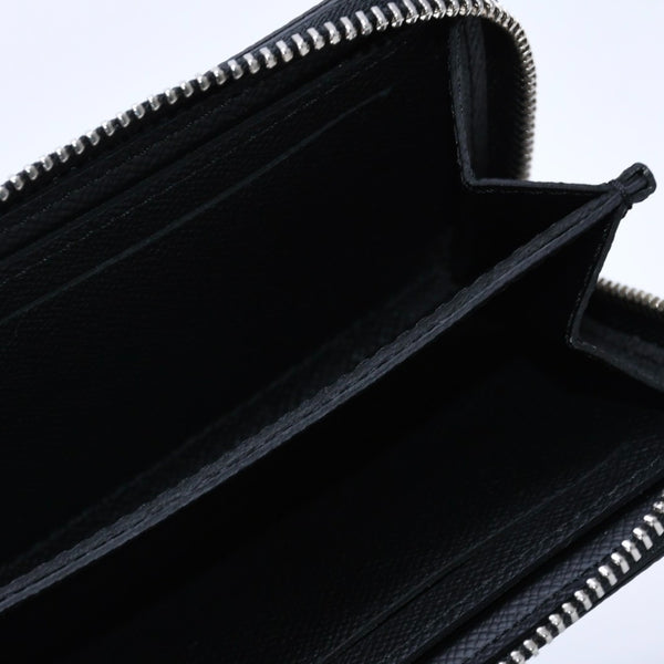 極美品 LOUIS VUITTON ルイヴィトン ジッピー コインパース ダミエグラフィット N63076 コインケース ミニウォレット ブラック ミニ財布 シルバー金具 中古 4a003880