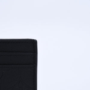 Like new LOUIS VUITTON Porto Cult Double Card Case M81415 Monogram Shadow Leather Embossed Black Used 4a003980