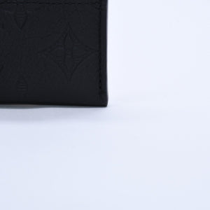 Like new LOUIS VUITTON Porto Cult Double Card Case M81415 Monogram Shadow Leather Embossed Black Used 4a003980