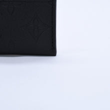 画像をギャラリービューアに読み込む, 新品同様 LOUIS VUITTON ルイヴィトン ポルト カルト ダブル カードケース M81415 モノグラムシャドウレザー エンボス加工 ブラック 中古 4a003980