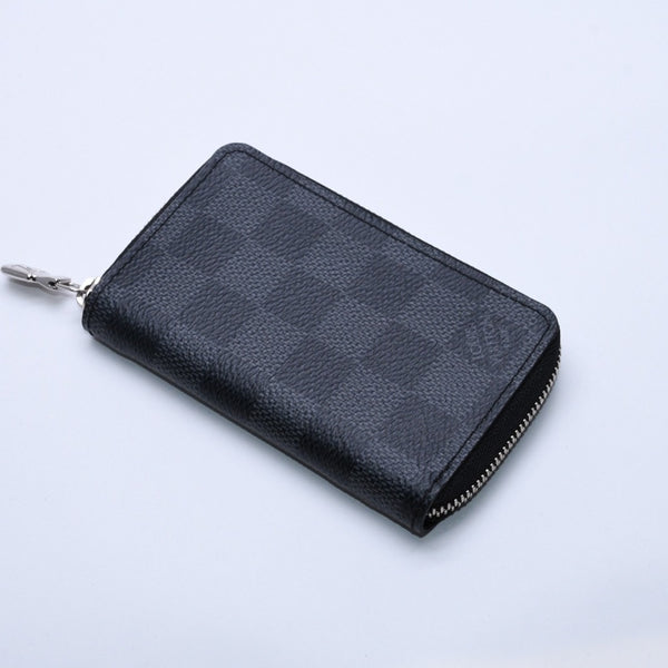 極美品 LOUIS VUITTON ルイヴィトン ジッピー コインパース ダミエグラフィット N63076 コインケース ミニウォレット ブラック ミニ財布 シルバー金具 中古 4a003880