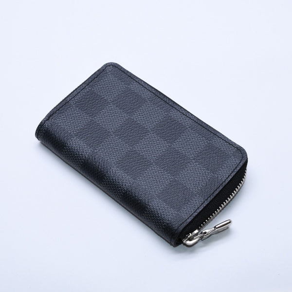 極美品 LOUIS VUITTON ルイヴィトン ジッピー コインパース ダミエグラフィット N63076 コインケース ミニウォレット ブラック ミニ財布 シルバー金具 中古 4a003880