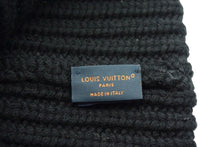 画像をギャラリービューアに読み込む, LOUIS VUITTON ルイヴィトン ビーニー LV バーズ ニットキャップ HF2244 M7741A ブラック ウール サイズS 美品 中古 4b000044