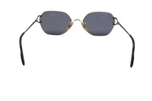 画像をギャラリービューアに読み込む, Cartier カルティエ サングラス メガネ ツーポイント アイウェア 2504224 フランス製 メタル シルバー金具 ブラック 美品 中古 4b000046