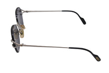 画像をギャラリービューアに読み込む, Cartier カルティエ サングラス メガネ ツーポイント アイウェア 2504224 フランス製 メタル シルバー金具 ブラック 美品 中古 4b000046