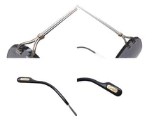 画像をギャラリービューアに読み込む, Cartier カルティエ サングラス メガネ ツーポイント アイウェア 2504224 フランス製 メタル シルバー金具 ブラック 美品 中古 4b000046