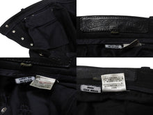 Load image into Gallery viewer, CHROME HEARTS クロムハーツ FATIGUE ファティーグ パンツ ブラック コットン シルバー925 クロスボタン ロゴ サイズ30 美品 中古 4b005052