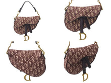 Load image into Gallery viewer, 極美品 Christian Dior クリスチャンディオール ハンドバッグ オブリーク ミニ サドルバッグ トロッター レッド 05-RU-1128 中古 4b000063