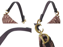Load image into Gallery viewer, 極美品 Christian Dior クリスチャンディオール ハンドバッグ オブリーク ミニ サドルバッグ トロッター レッド 05-RU-1128 中古 4b000063