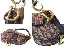 Load image into Gallery viewer, 極美品 Christian Dior クリスチャンディオール ハンドバッグ オブリーク ミニ サドルバッグ トロッター レッド 05-RU-1128 中古 4b000063