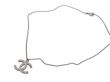 画像をギャラリービューアに読み込む, CHANEL シャネル ココマーク スクエアラインストーン ネックレス 重量約4.5g 09P刻印 全長約50cm シルバー メタル 美品 中古 4b006443