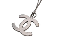 画像をギャラリービューアに読み込む, CHANEL シャネル ココマーク スクエアラインストーン ネックレス 重量約4.5g 09P刻印 全長約50cm シルバー メタル 美品 中古 4b006443