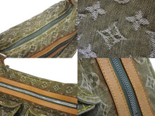 画像をギャラリービューアに読み込む, LOUIS VUITTON ルイヴィトン バギーPM ショルダーバッグ M95213 モノグラムデニム カーキ ゴールド 美品 中古 4b000065
