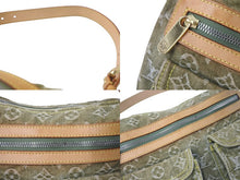 画像をギャラリービューアに読み込む, LOUIS VUITTON ルイヴィトン バギーPM ショルダーバッグ M95213 モノグラムデニム カーキ ゴールド 美品 中古 4b000065