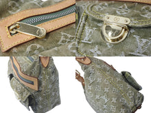 画像をギャラリービューアに読み込む, LOUIS VUITTON ルイヴィトン バギーPM ショルダーバッグ M95213 モノグラムデニム カーキ ゴールド 美品 中古 4b000065