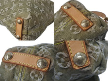画像をギャラリービューアに読み込む, LOUIS VUITTON ルイヴィトン バギーPM ショルダーバッグ M95213 モノグラムデニム カーキ ゴールド 美品 中古 4b000065