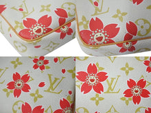 Load image into Gallery viewer, 極美品 LOUIS VUITTON ルイヴィトン ポシェットアクセソワール チェリーブロッサム 村上隆コラボ M92008 ゴールド金具 中古 4b000068