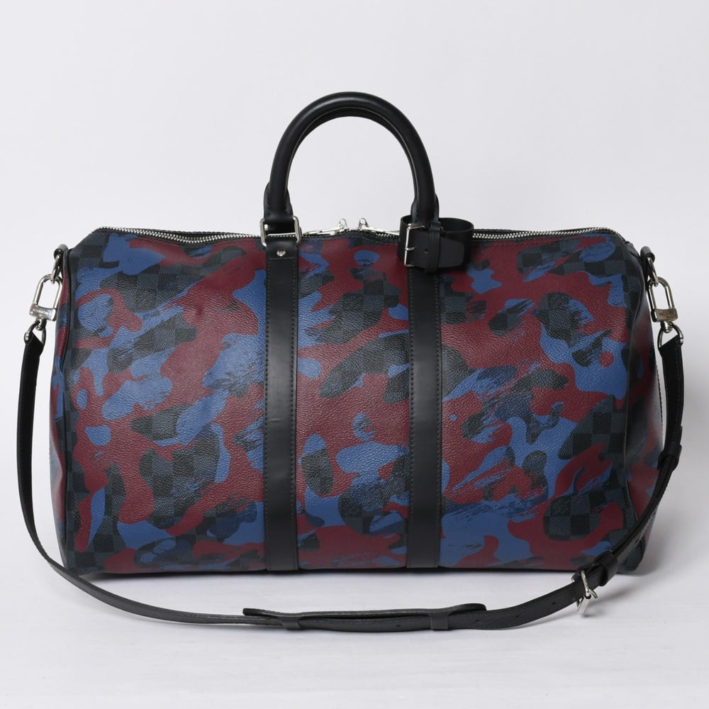 新品同様 LOUIS VUITTON ルイヴィトン ダミエコバルト カモフラージュ キーポル バンドリエール45 N41513 中古 4a000701